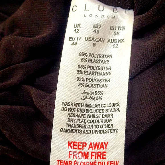 NWT CLUB L London DOLL Maxi Dress One Shoulder Ruched Split Hem Stretch Jersey 8 - Picture 12 of 16